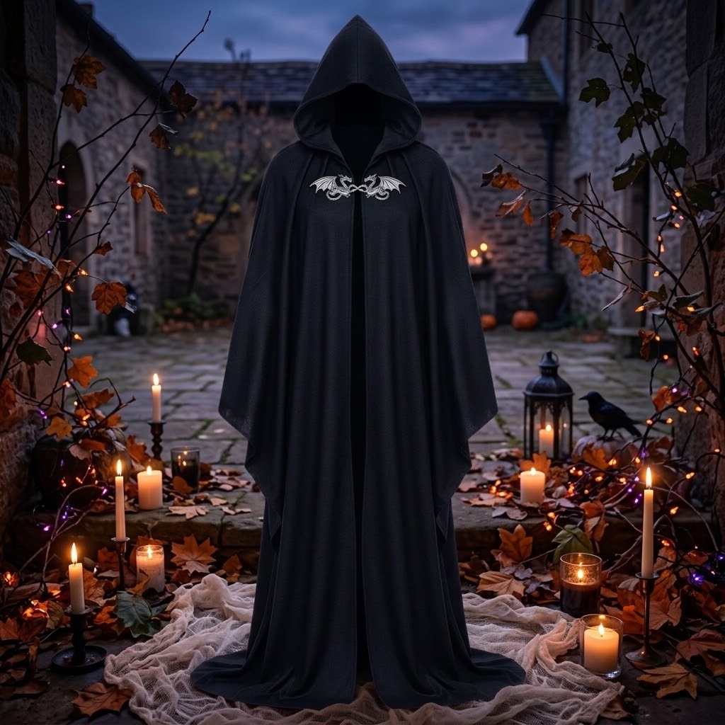 Zauberer-Kapuzenumhang Halloween | Halloween-Kostüm