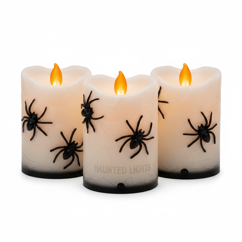 Bougies LED Araignée Halloween