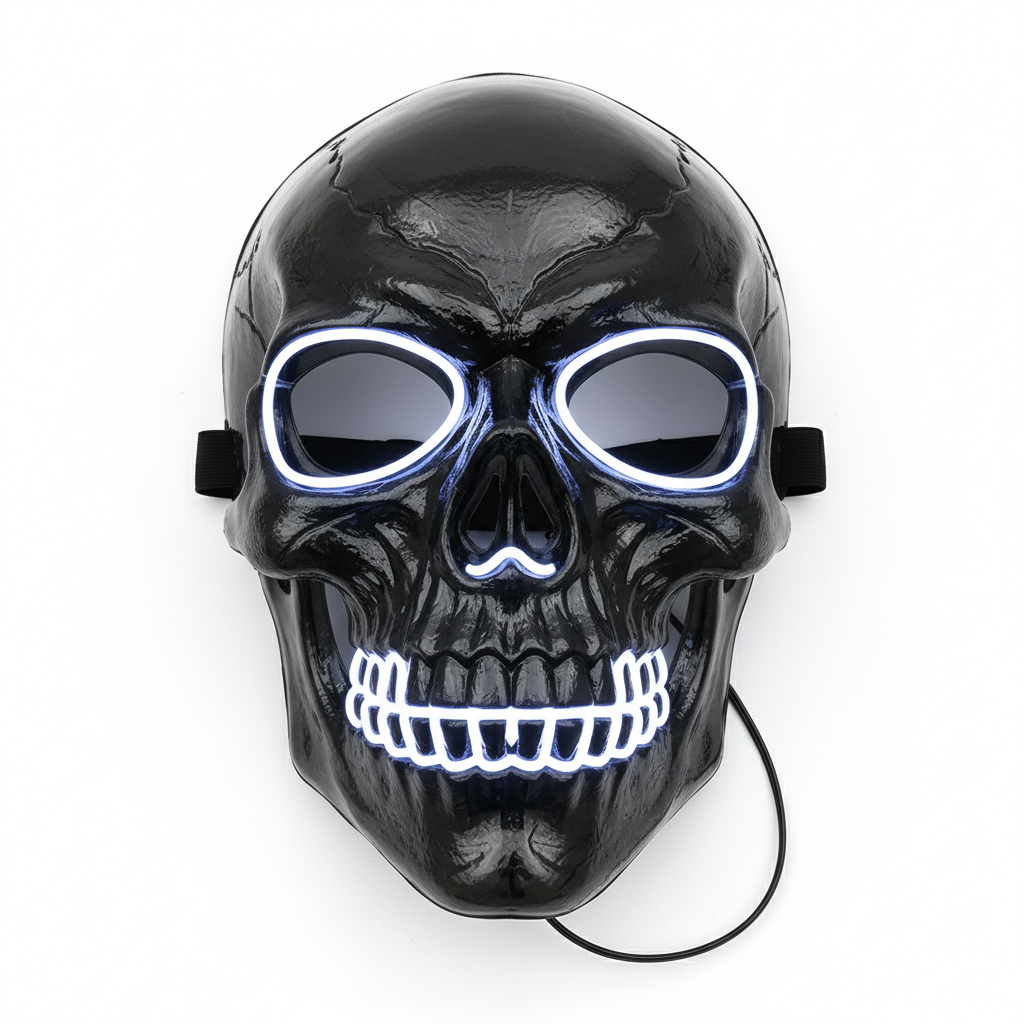 Masque Crâne LED Lumineux Halloween